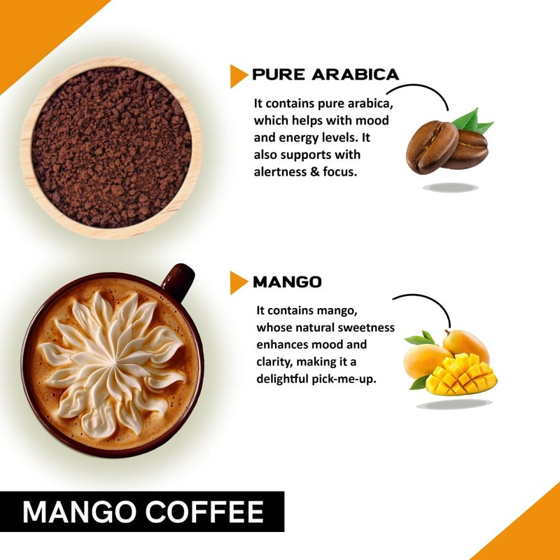COFFEECURRY Mango Instant Coffee Powder (50 Grams) - Instant Hot & Cold Coffee | Premium Arabica Coffee Powder for Refreshing Experience - Image 2