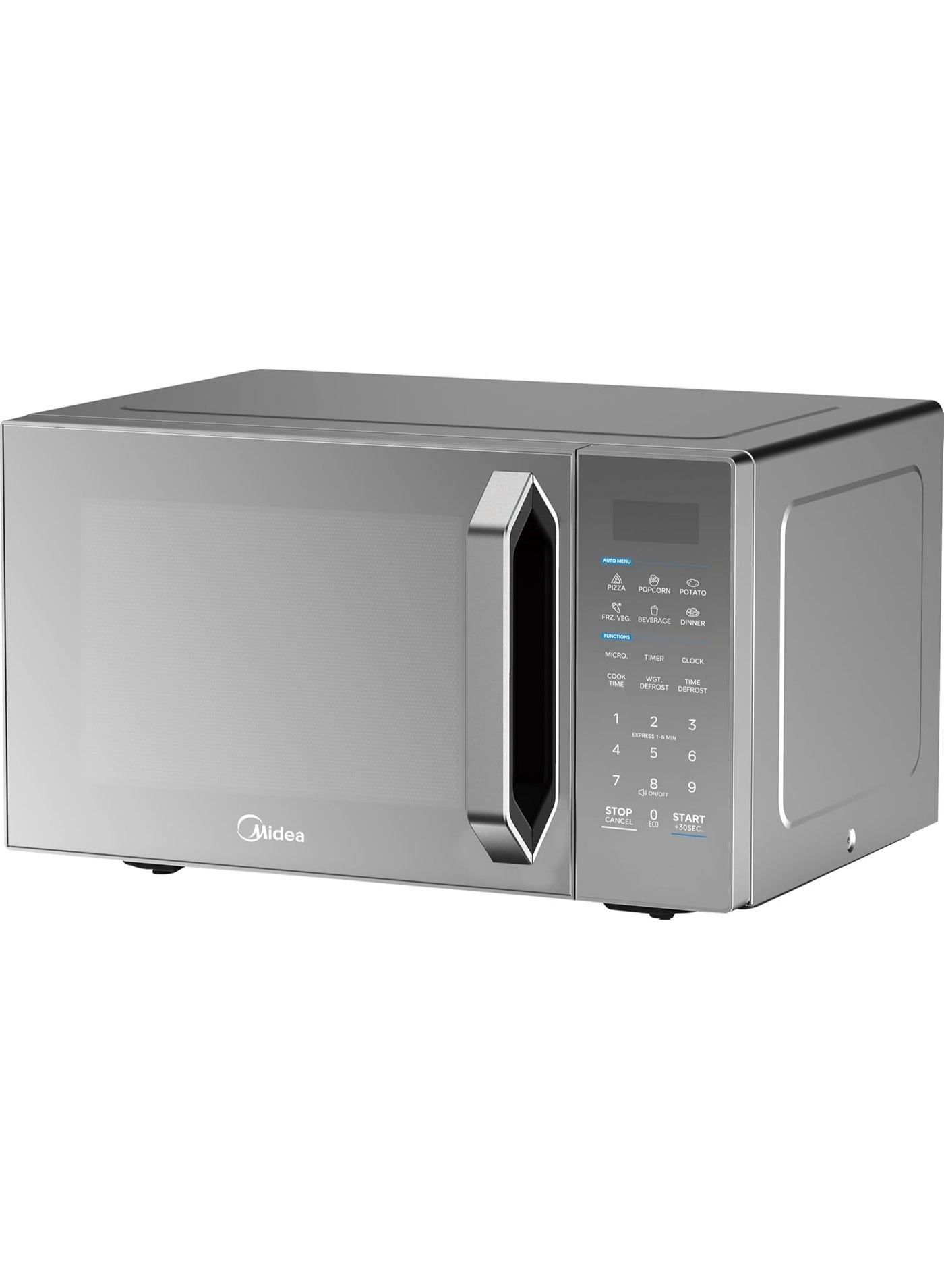 Midea Microwave EG0P042MX-S Grill, Digital, 1000W, 6 Auto Menus, 11 Power level, Eco Mode, 32L Silver with Mirror Door 32 L 1000 W EG0P042MX-S silver
