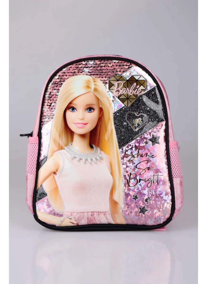 Barbie Licensed Mysterious Glitter Collection Kindergarten, Pen and Lunch Box, Lunch Box Set with Water Bottle