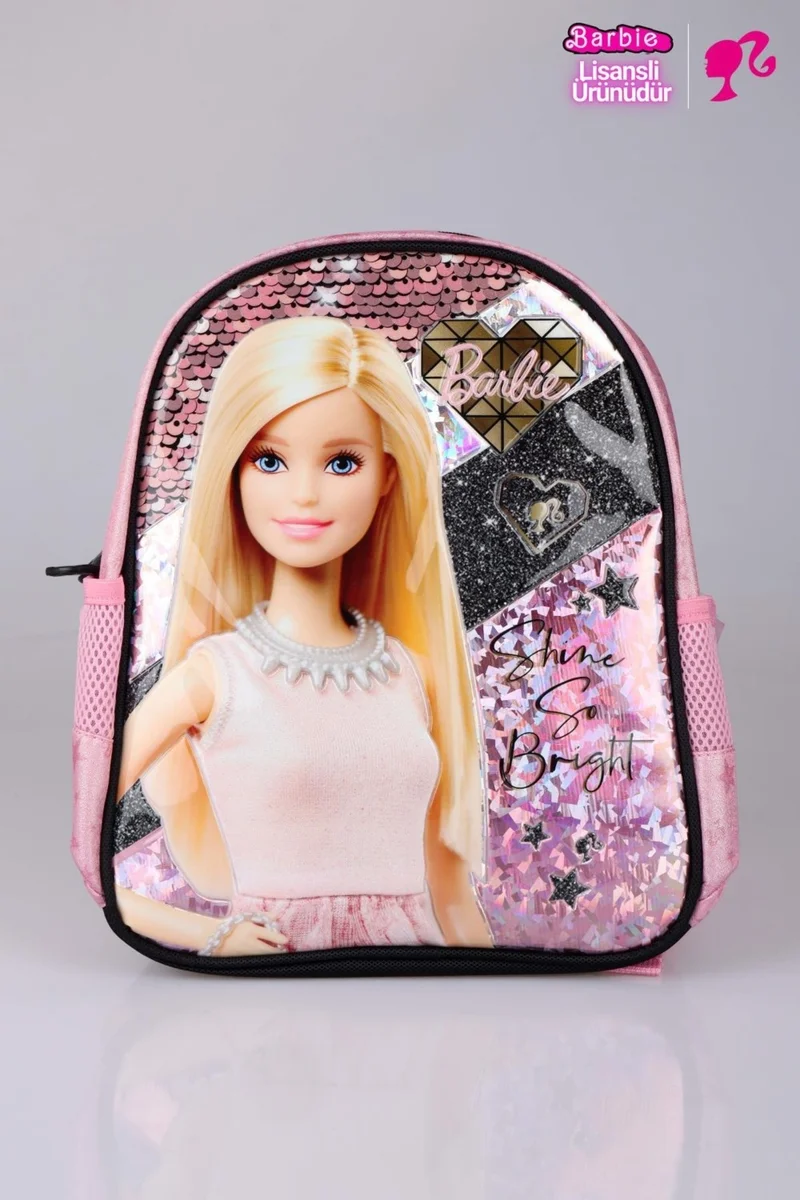 Barbie Licensed Mysterious Glitter Collection Kindergarten, Pen and Lunch Box, Lunch Box Set with Water Bottle