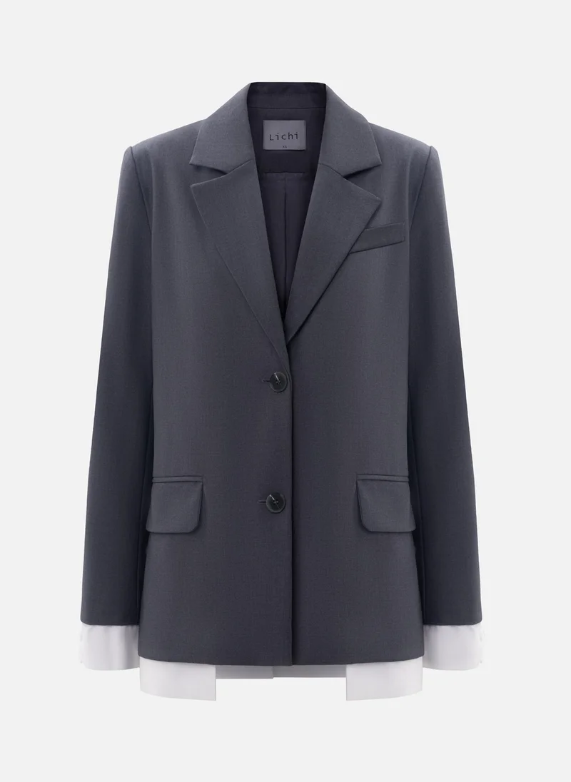 Lichi Oversize jacket with imitation shirt