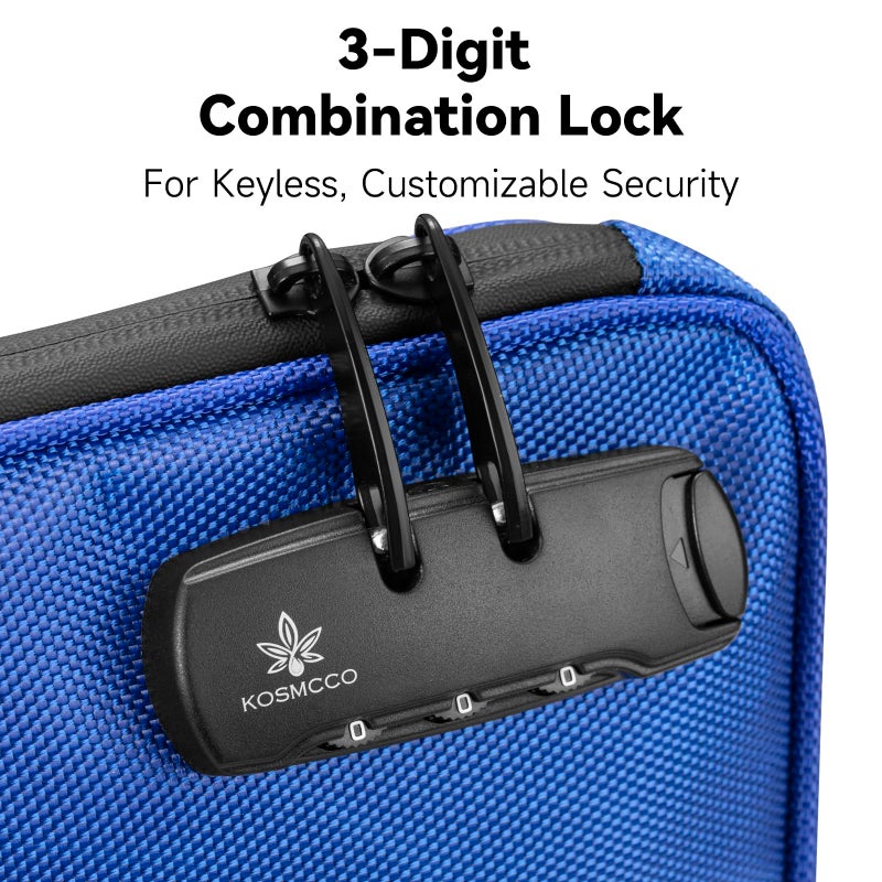 KOSMCCO Beach Locking Bag, 9x7.5 Inch Portable Safe for Phone, Wallet, Keys | Anti-Theft Locking Travel Pouch for Pool, Vacation (Blue) - Image 4