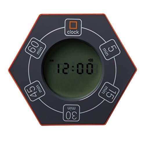 Znewtech Hexagon Rotating Productivity Clock, Pomodoro Timer with 5,15, 30, 45, 60 Minute Presets, Timer for People with ADHD (Orange) - Image 2
