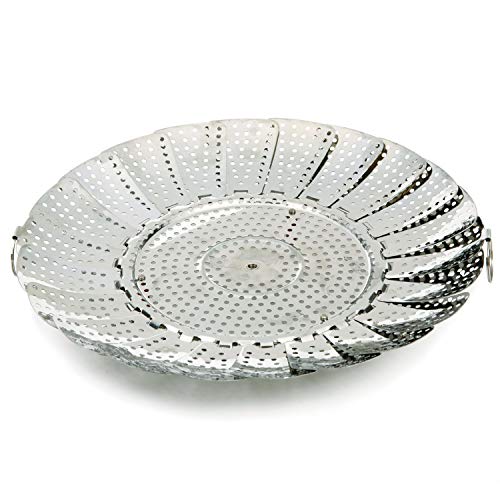 Norpro Large Vegetable Steamer with Detachable Silicone Post, Red, One Size, As Shown - Image 4