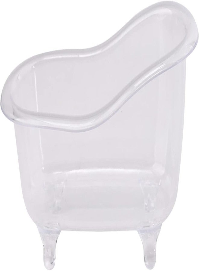 Bwexxt Clear Color Mini Bathtub Sundries Storage Box Beverage Tub, Hamster Sand Bath Jewelry Storage Box Makeup Organizer Container Desktop ,Clothing and Closet and Organization - Image 1