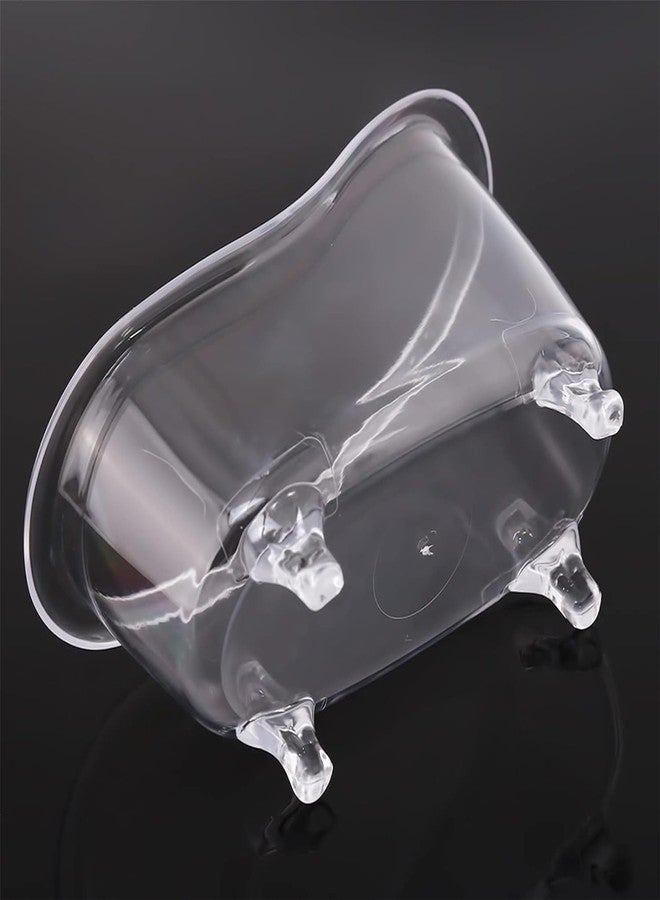Bwexxt Clear Color Mini Bathtub Sundries Storage Box Beverage Tub, Hamster Sand Bath Jewelry Storage Box Makeup Organizer Container Desktop ,Clothing and Closet and Organization - Image 4
