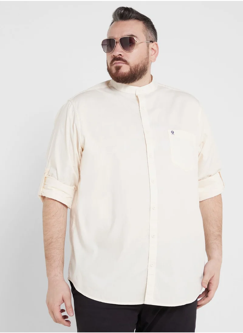 توماس سكوت Thomas Scott Plus Size Pure Cotton Slim Fit Casual Shirt