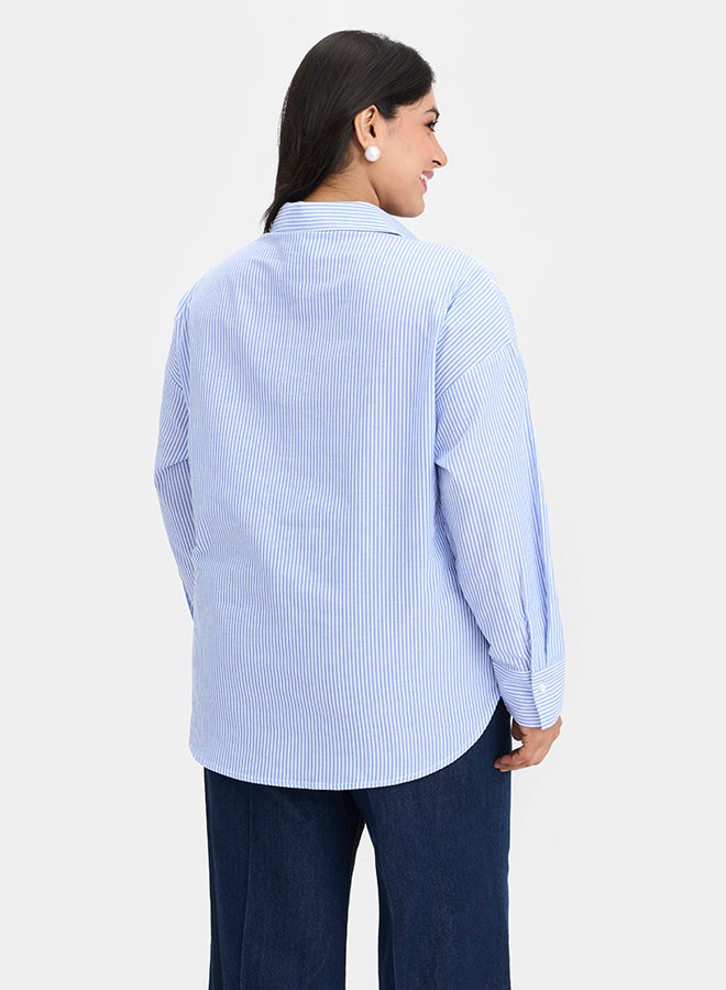 Virgio VIRGIO 100% Cotton Embroidered Lace Shirt  - Image 4