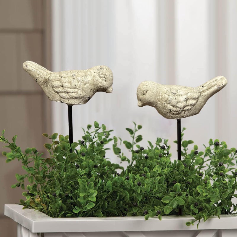 MUAMAX 2 Pcs Miniature Bird Decorative Stakes Mini Bird Picks Figures Fairy Garden Accessories Succulent Plant Flower Pots Decor Bonsai Ornaments Micro Landscapes Decor - Image 1