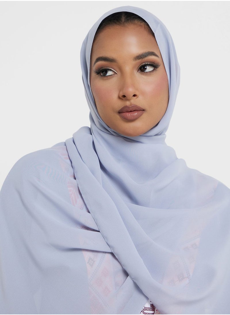 hayas closet - Embroidered  Flared Sleeve Abaya - Image 1