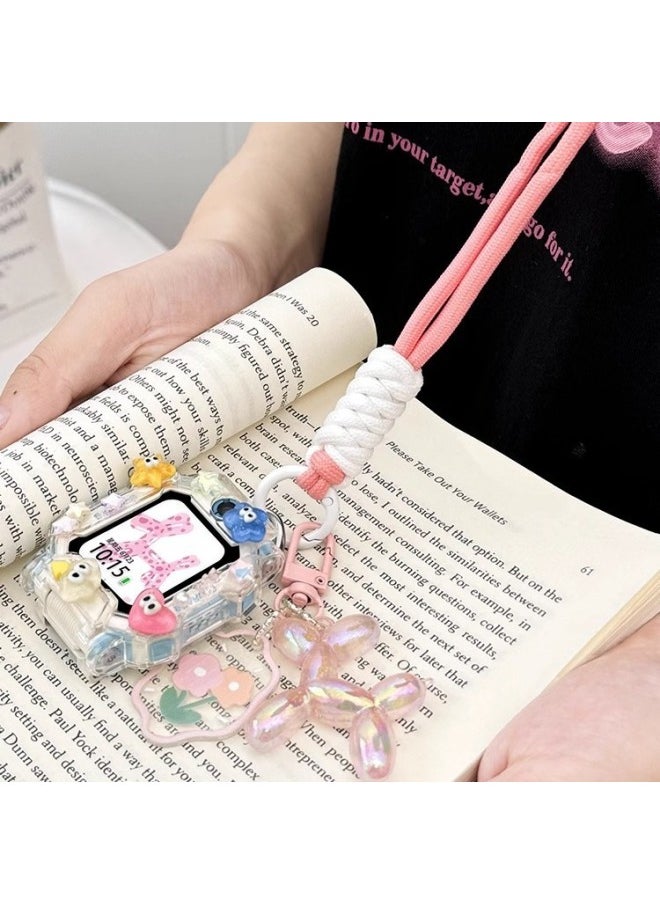 Generic - For Genius Phone Watch Strap Z10/Z9/Z8 Neck Rope Z7S/Z6A Z5 Smart Q1A/D2-Color:[no Shell] Lanyard + Pink Luminous Balloon Dog-Specifications:Applicable: Little Genius Z8/z8a/z8 Youth Edition Watch Upgraded Hook [free Disassembly And Assembly Tools] - Image 1