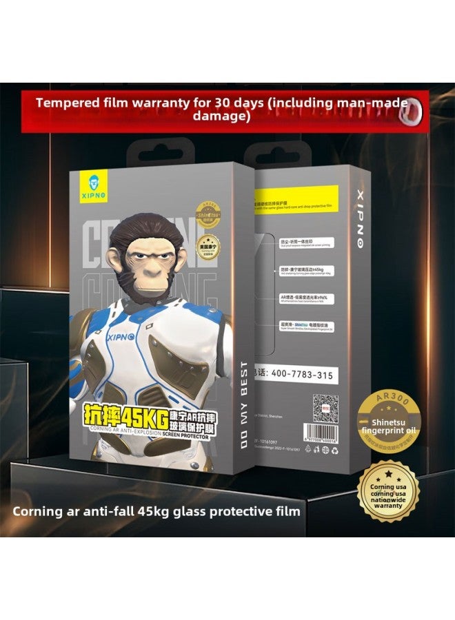 Xi Pin Gorilla Tempered Film For Apple 15 Anti-peep Tempered Film Iphone14 Frosted Anti-fingerprint 12 HD-Color:Xipin Hd Corning Base Material Xinyue Ar300 Fingerprint Oil (thirty Days Warranty)-Dimensions:Apple 13/13PRO/14  - Image 1