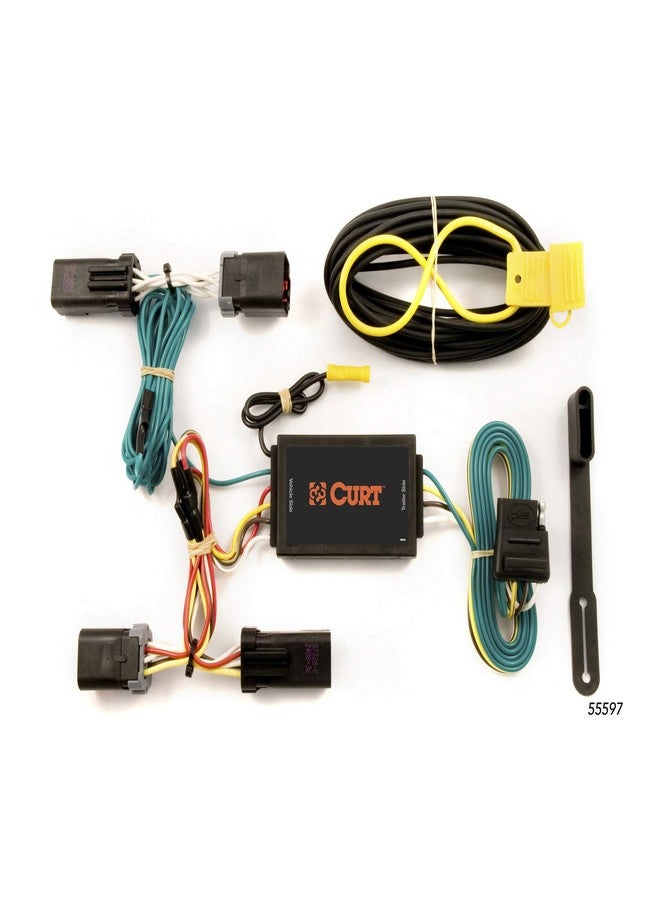 CURT 55597 Vehicle-Side Custom 4-Pin Trailer Wiring Harness, Fits Select Dodge Durango, Chrysler Aspen - Image 1