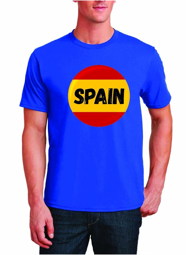 Generic - Spain Adult T-Shirt for Mens - Round Neck Short Sleeve Cotton T-Shirt - Soft and Comfortable Men Tshirt - Perfect for Souvenir - Spanish Tshirt - Image 1