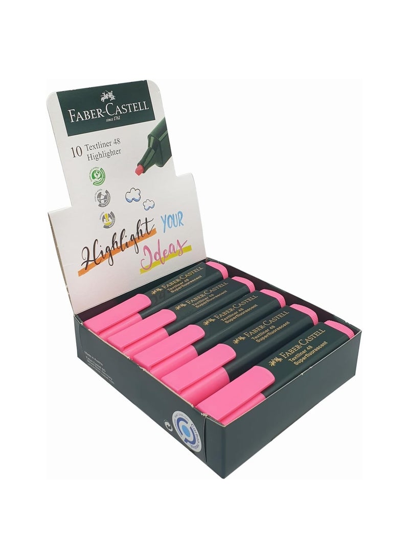 FABER-CASTELL 10 قطع من قلم التمييز الوردي - Image 1