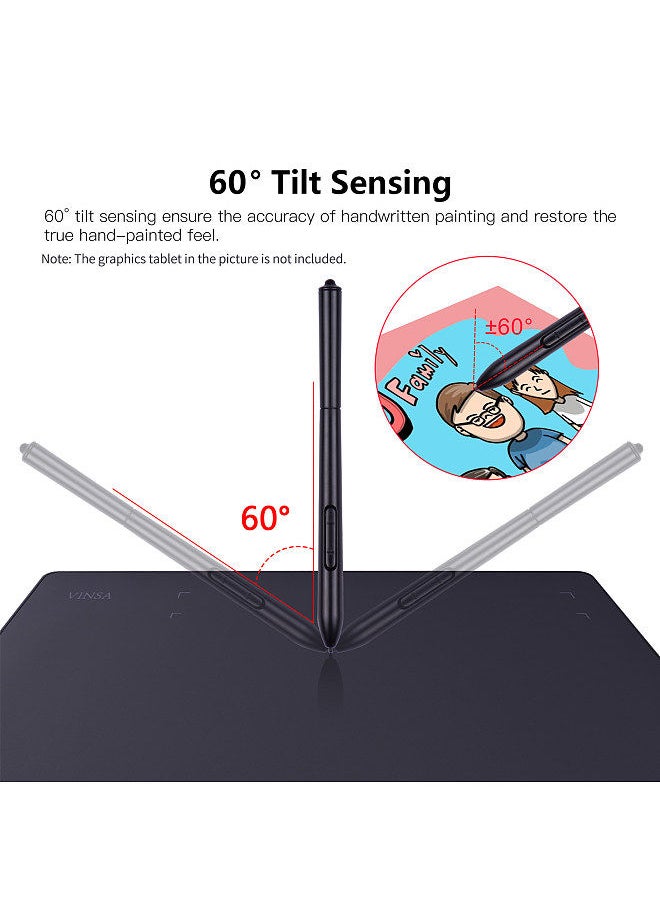 Generic - Battery-Free Stylus 8192 Levels Pressure Compatible with VINSA VIN1060PLUS/T608 Graphics Drawing Tablet - Image 1