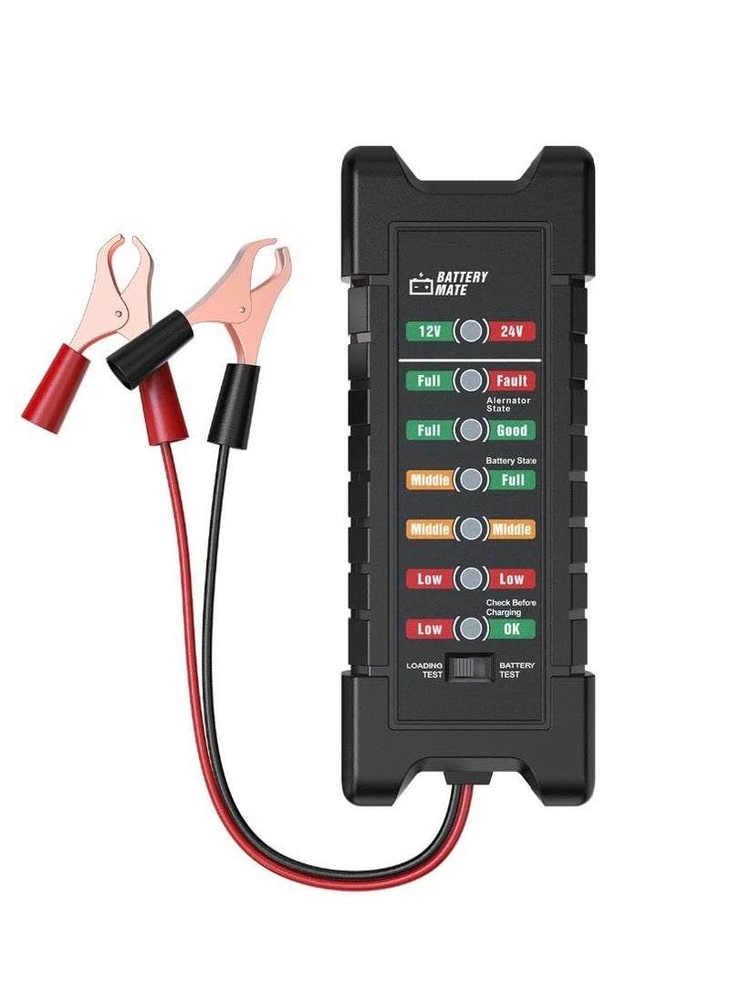 kingbolen BM410 12V-24V Car Battery Tester Digital Alternator Tester 2 in 1 Check Battery Condition for Car & Truck Load Tester  - Image 1