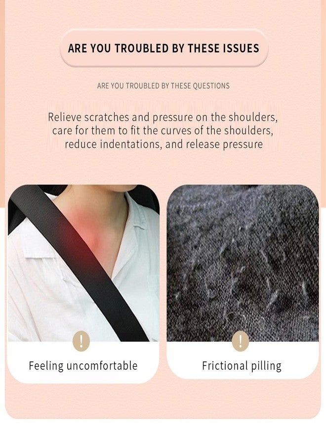 BNTR Car Seat Belt Cover 2PCS Stocking Stuffers Cute Creative Toy Flower Cloud Duck Safety Seatbelt Shoulder Pad Auto Accessory Protector Seatbelt Shoulder Protector Nice Gift (2-Pack Simple White) - Image 5