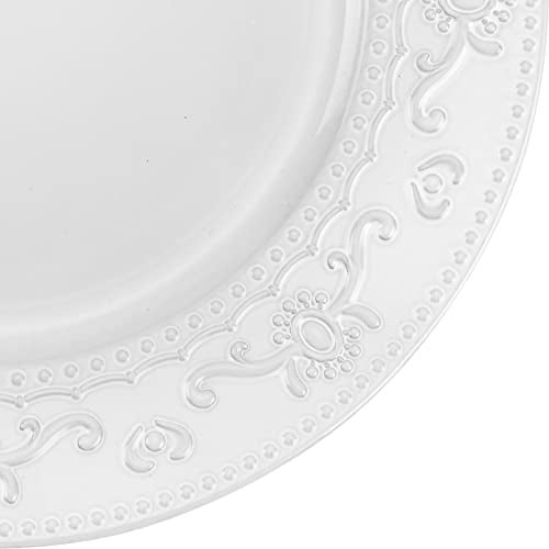 Brightalk 13-Inch Charger Plates, 6Pcs Dinner Plate Chargers Round Server Ware, White - Image 4