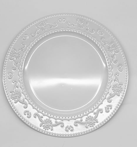 Brightalk 13-Inch Charger Plates, 6Pcs Dinner Plate Chargers Round Server Ware, White - Image 3