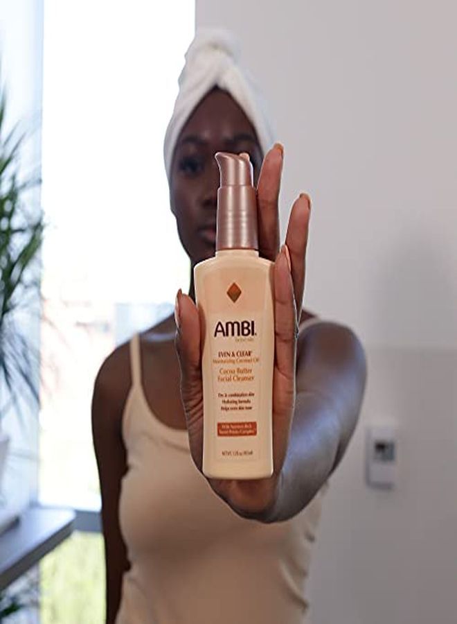 ambi Even & Clear Cocoa Butter Facial Cleanser With NutrientRich Sweet Potato Complex | Hydrating Formula | Helps Even Skin Tone | 3.5 Ounce - Image 3