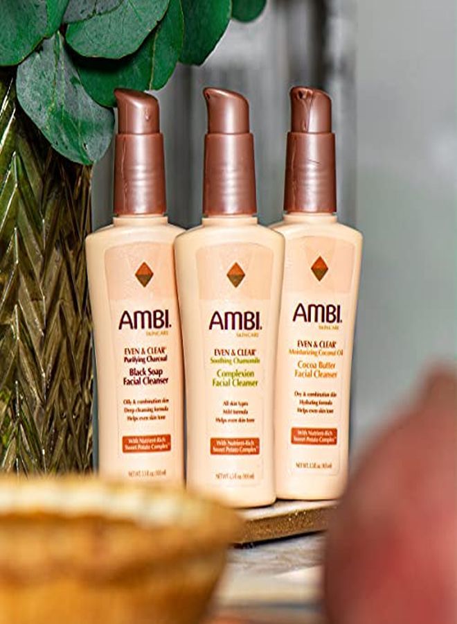 ambi Even & Clear Cocoa Butter Facial Cleanser With NutrientRich Sweet Potato Complex | Hydrating Formula | Helps Even Skin Tone | 3.5 Ounce - Image 2