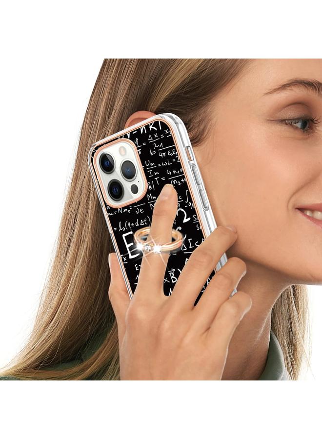 زبون جراب لهاتف iPhone 12 Pro Max مطلي بالكهرباء من الجانبين IMD مع حامل حلقي - Image 5