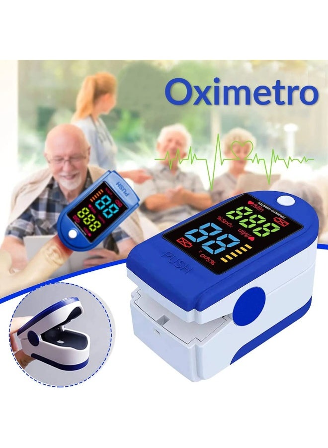 Pulse Oximeter جهاز قياس الأكسجين والنبض مع ترمومتر رقمي بطرف مرن – قياس SpO2 ومستوى الأكسجين والنبض + قياس فموي وتحت الإبط والمستقيمي – بدون بطاريات - Image 3