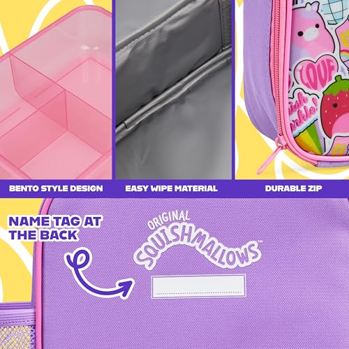 Get Trend Squishmallows Lunch Bag, Lunch Box, Water Bottle for Kids 3 Piece Set Bento Box, Insulated Snack Container, Meal Holder Gifts for Kids (Multi Squishmallows) - Image 4