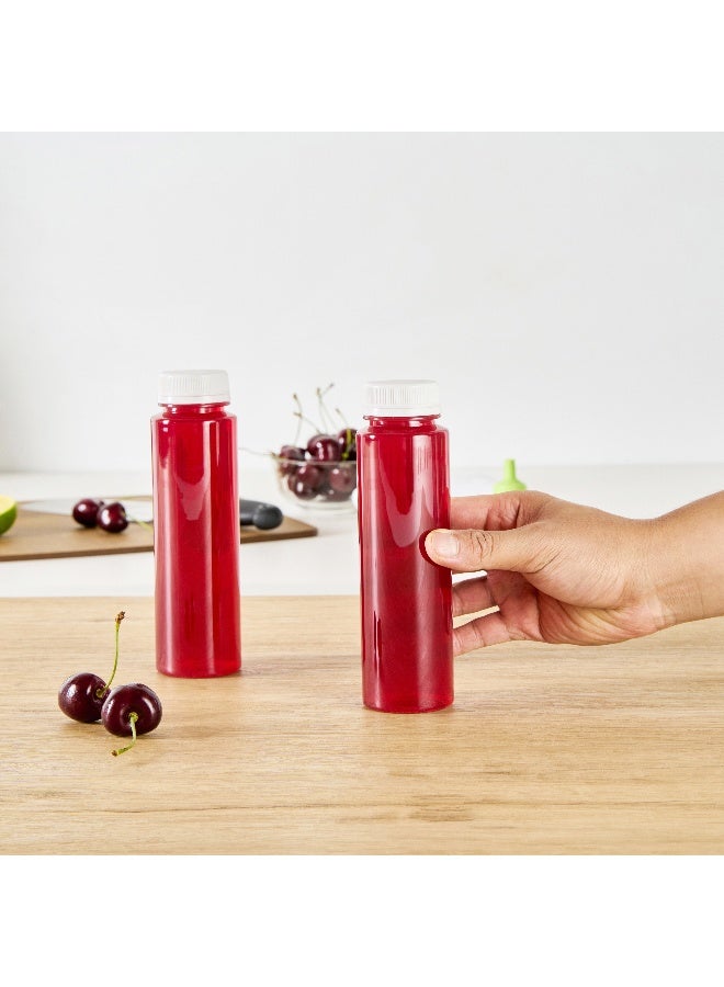 Restaurantware زجاجات عصير سعة 8 أونصات، 100 زجاجة شفافة قابلة للتصرف مع أغطية - أغطية بلاستيكية بيضاء متضمنة، زجاجات بلاستيكية دائرية شفافة للعصير، مثالية لمتاجر العصير، المقاهي والمزيد - Image 5