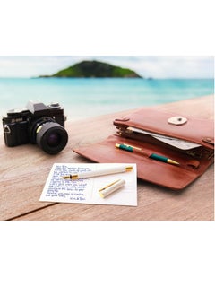 FABER-CASTELL Faber-Castell Neo Slim Fountain Pen Nib Width M Gold Rainforest,The pen is equipped with a high-quality gold-plated stainless steel nib in width M (medium)  - Image 2