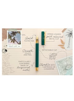 FABER-CASTELL Faber-Castell Neo Slim Fountain Pen Nib Width M Gold Rainforest,The pen is equipped with a high-quality gold-plated stainless steel nib in width M (medium)  - Image 4