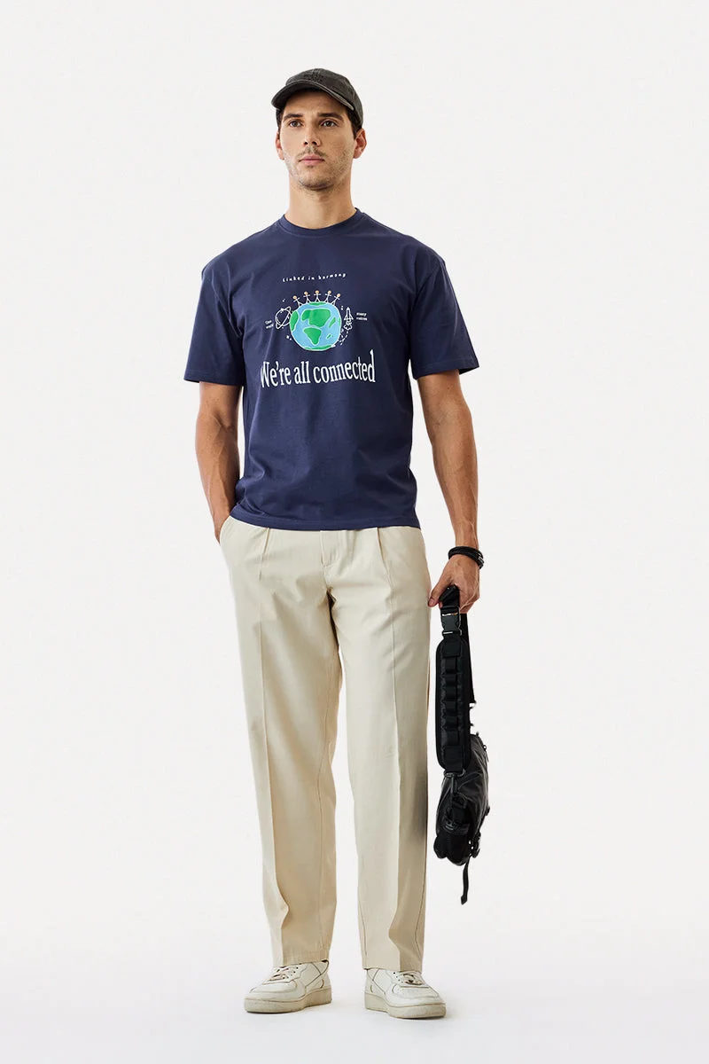 SNITCH Beige Relaxed Fit Trousers