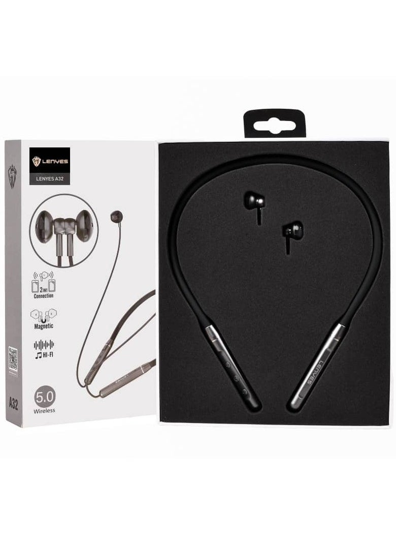 Lenyes - Magnetic Wireless Bluetooth Neckband Headphones With long Battery Life - Image 1