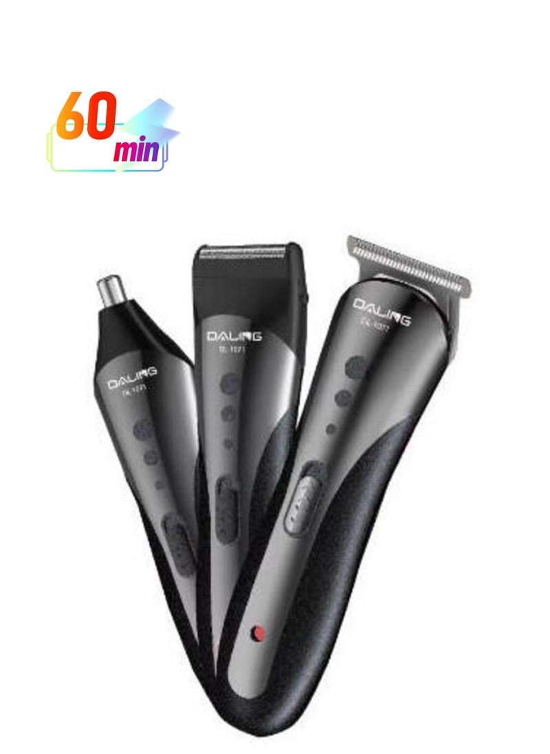 Daling DL-1071 Professional Cordless Hair Clipper Kit - 3 in 1 (Black)  - Image 1
