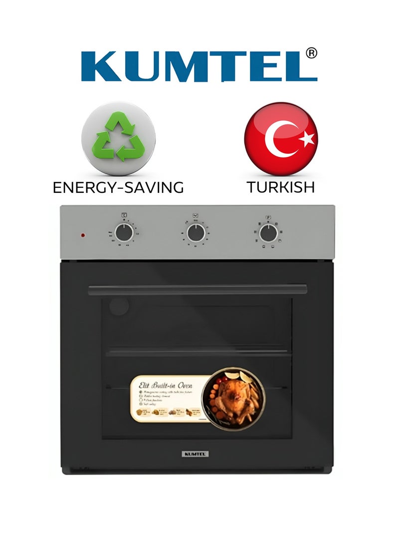 Kumtel Built-in Electric Oven - 56 Liters - Turkish - 1600 watts - Inox - B66-SF2 - Image 1