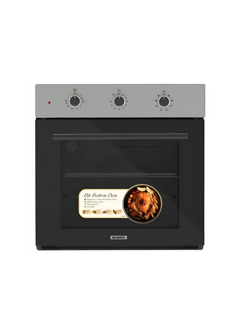 Kumtel Built-in Electric Oven - 56 Liters - Turkish - 1600 watts - Inox - B66-SF2 - Image 2