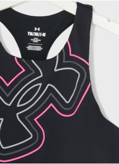 UNDER ARMOUR Girls' Motion Branded Crop Tank Top  - Image 3