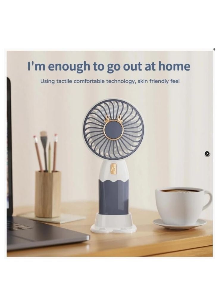 Premium Mini Desktop Fan with Phone Stand – Rechargeable Quiet Cooling Fan for Home or Office - Image 3