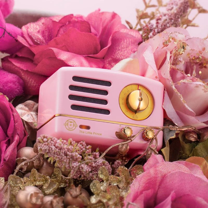 Muzen The Little Prince OTR Bluetooth Wireless Speaker, FM Radio, Metal Music Player, Pink - Image 5
