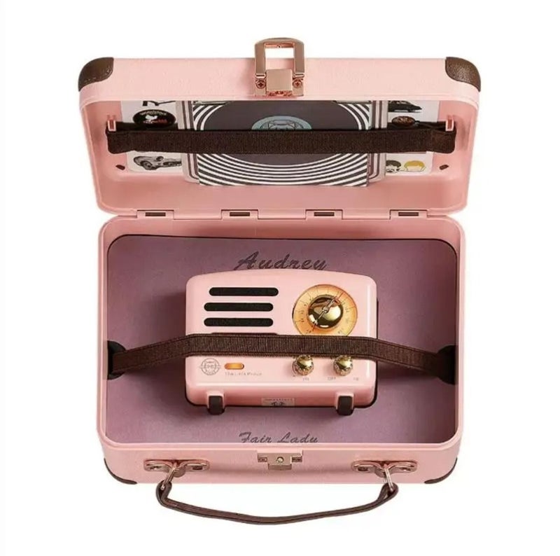 Muzen The Little Prince OTR Bluetooth Wireless Speaker, FM Radio, Metal Music Player, Pink - Image 1