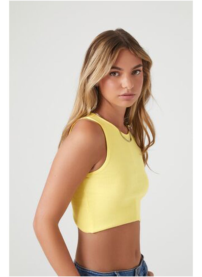 FOREVER 21 - Cropped Rib-Knit Tank Top - Image 1