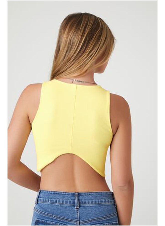 FOREVER 21 - Cropped Rib-Knit Tank Top - Image 1