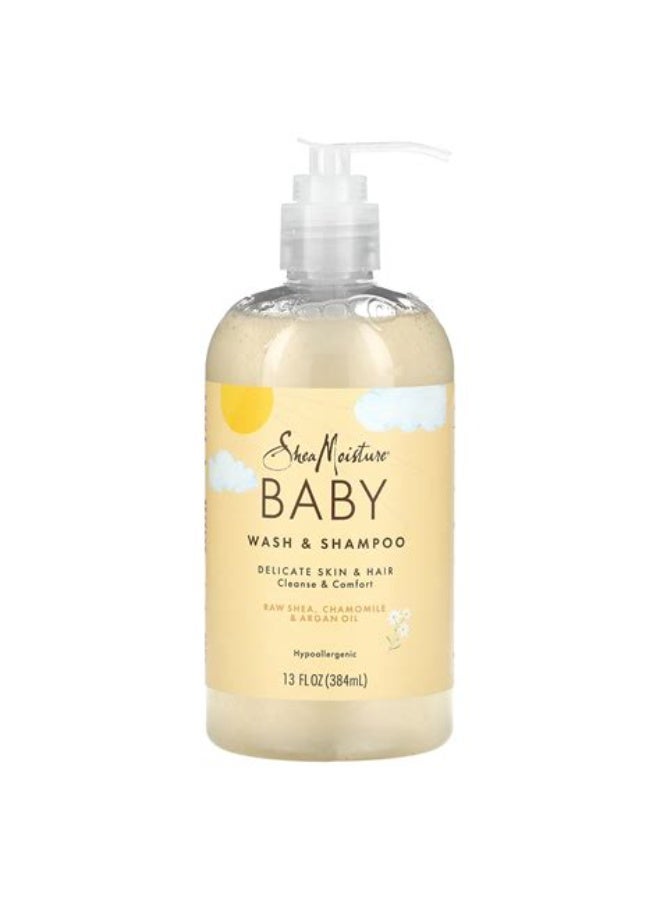 SheaMoisture, Baby Wash & Shampoo, Raw Shea, Chamomile & Argan Oil, 384ML - Image 1