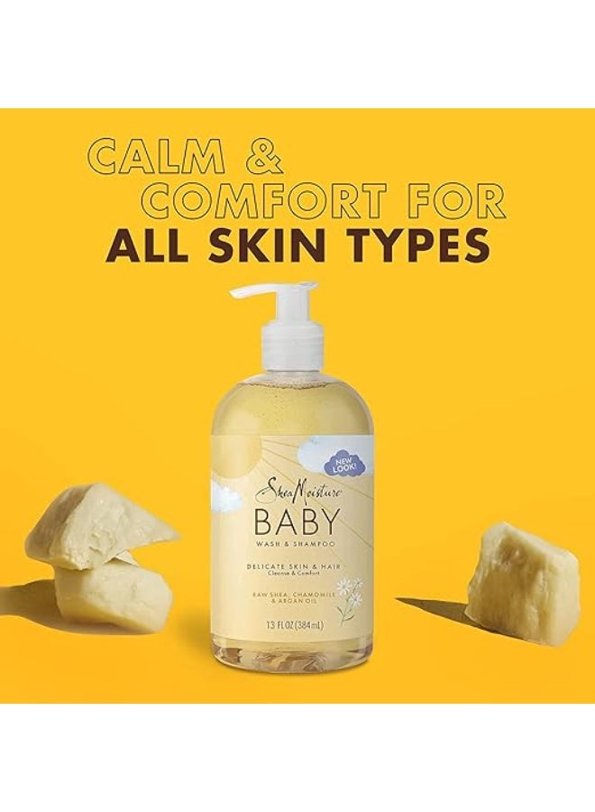 SheaMoisture, Baby Wash & Shampoo, Raw Shea, Chamomile & Argan Oil, 384ML - Image 3