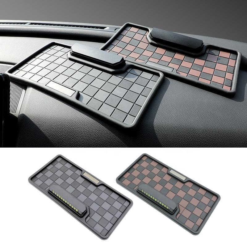 YOURKARTS.COM Car Dashboard Anti-Slip Mat Universal Sticky Rubber Pad Anti Skid Adhesive Holder for Mobile Phones Sunglasses Keys Coins Car Interior Accessories (Design C) - Image 4