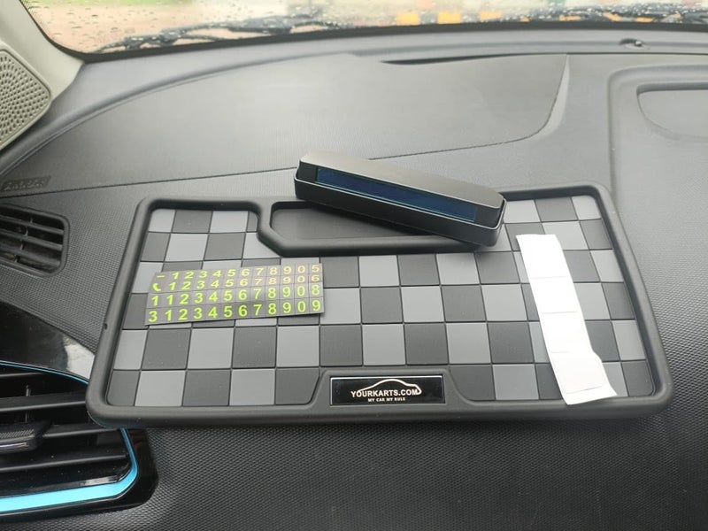 YOURKARTS.COM Car Dashboard Anti-Slip Mat Universal Sticky Rubber Pad Anti Skid Adhesive Holder for Mobile Phones Sunglasses Keys Coins Car Interior Accessories (Design C) - Image 1