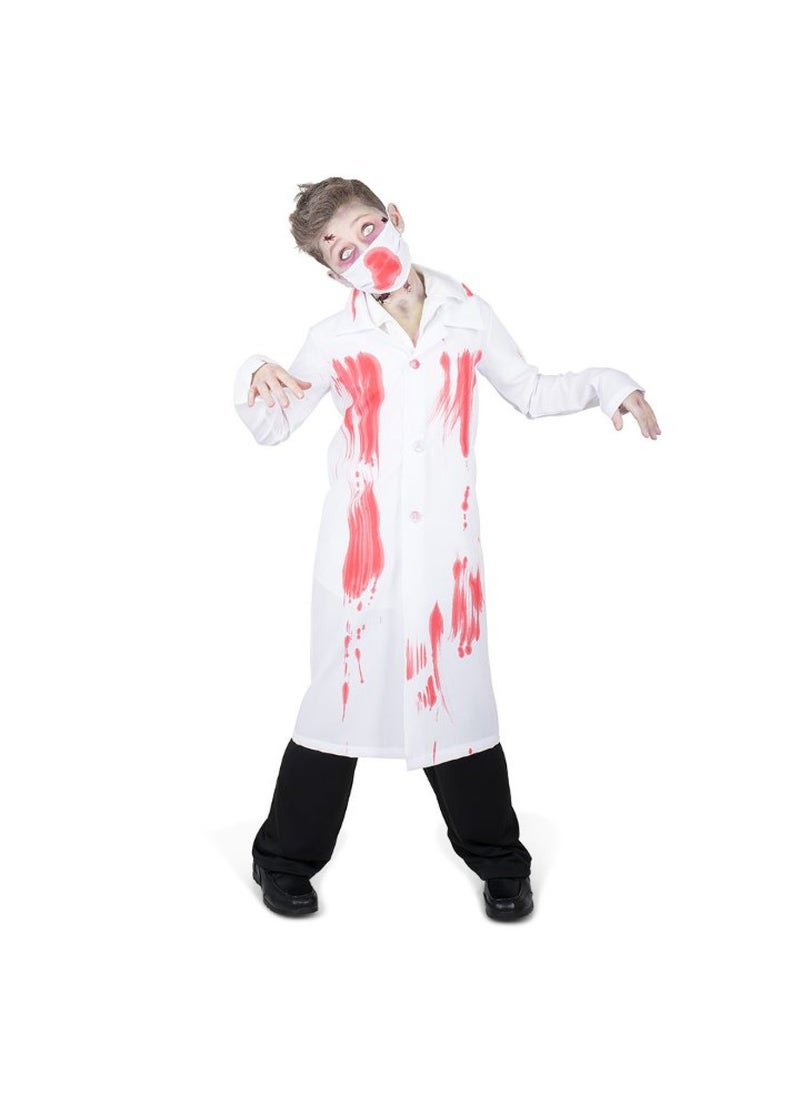 MAD TOYS Zombie Doctor Coat And Mask Kids Halloween Costume  - Image 2