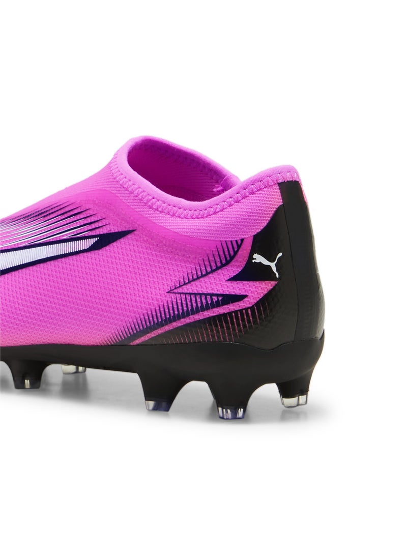 PUMA ULTRA MATCH FG/AG Kids Unisex Pink Laceless Football Boots  - Image 3