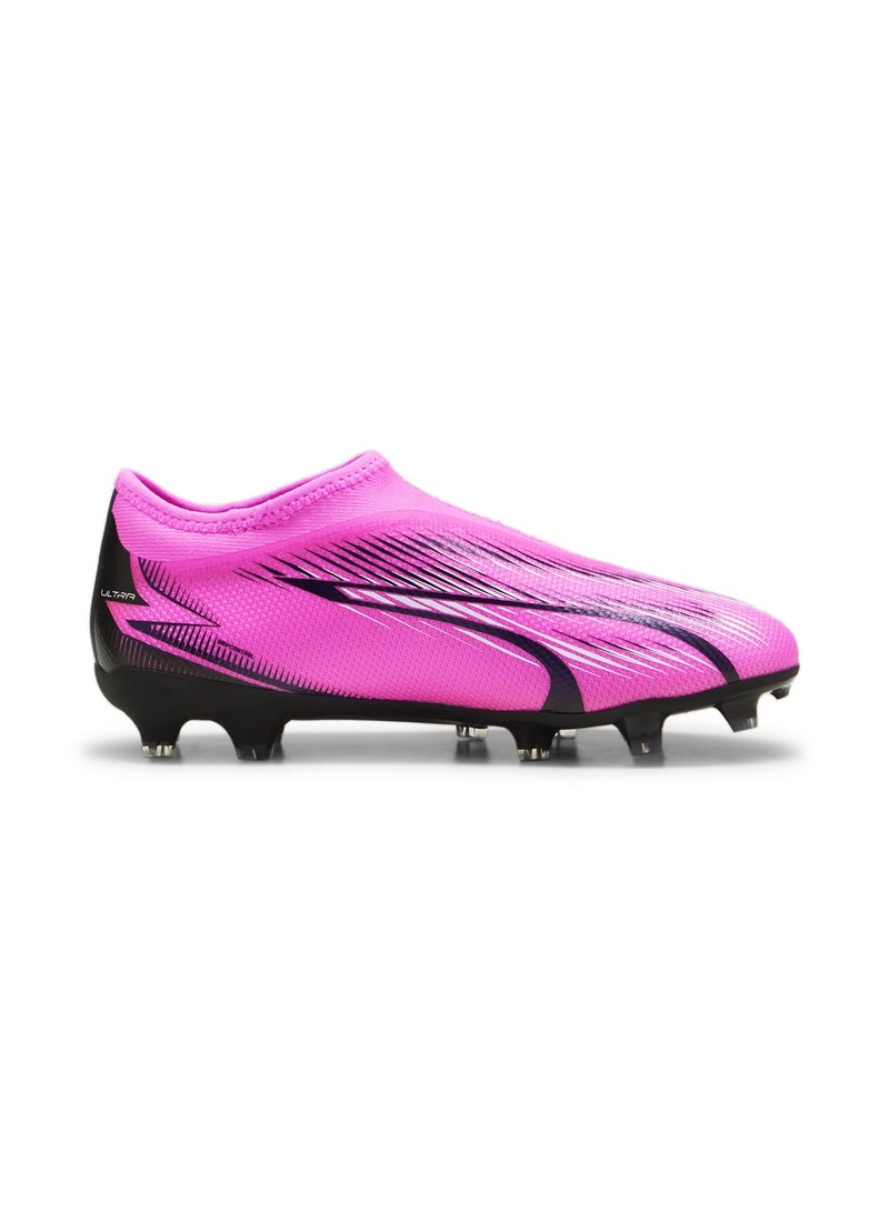 PUMA ULTRA MATCH FG/AG Kids Unisex Pink Laceless Football Boots  - Image 5
